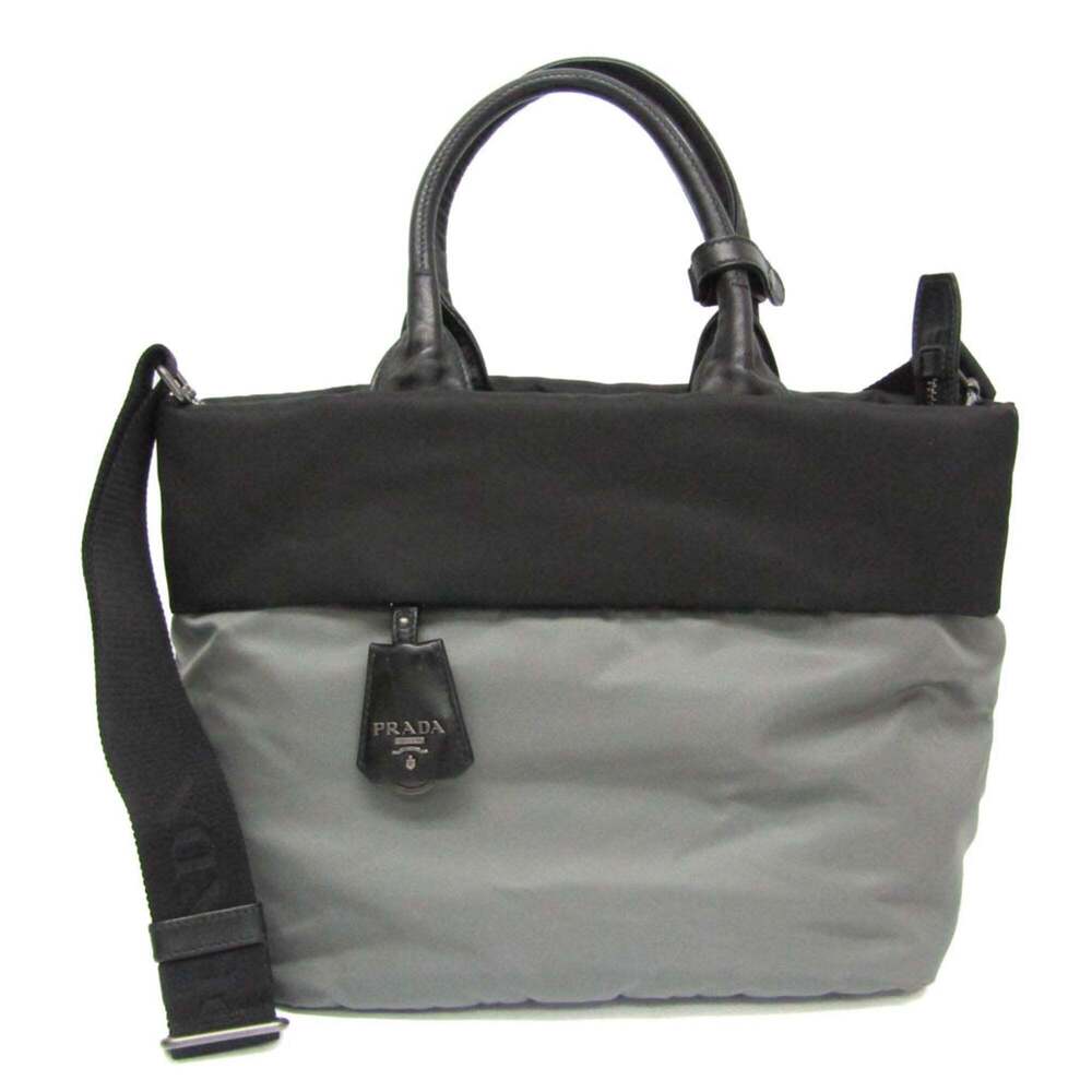 PRADA Black Leather Shoulder Bag